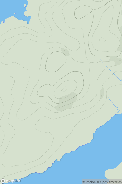 Thumbnail image for Cnoc an Daimh [Knapdale and Kintyre] showing contour plot for surrounding peak